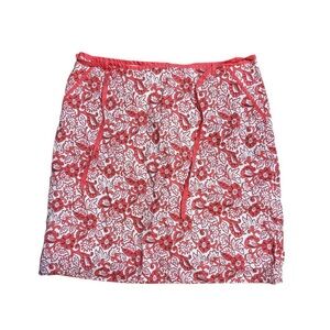 Y2K American Eagle Outfitters Red and White Mini Skirt Women’s Size 12